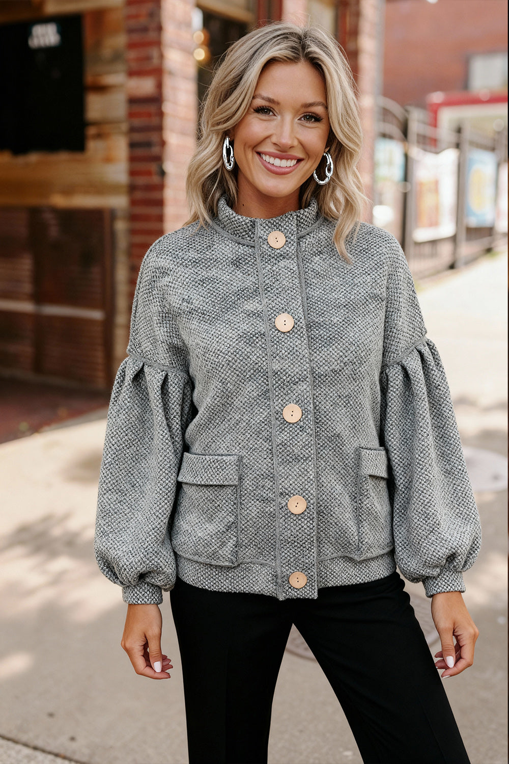 At the Mountain Lodge Button Jacket