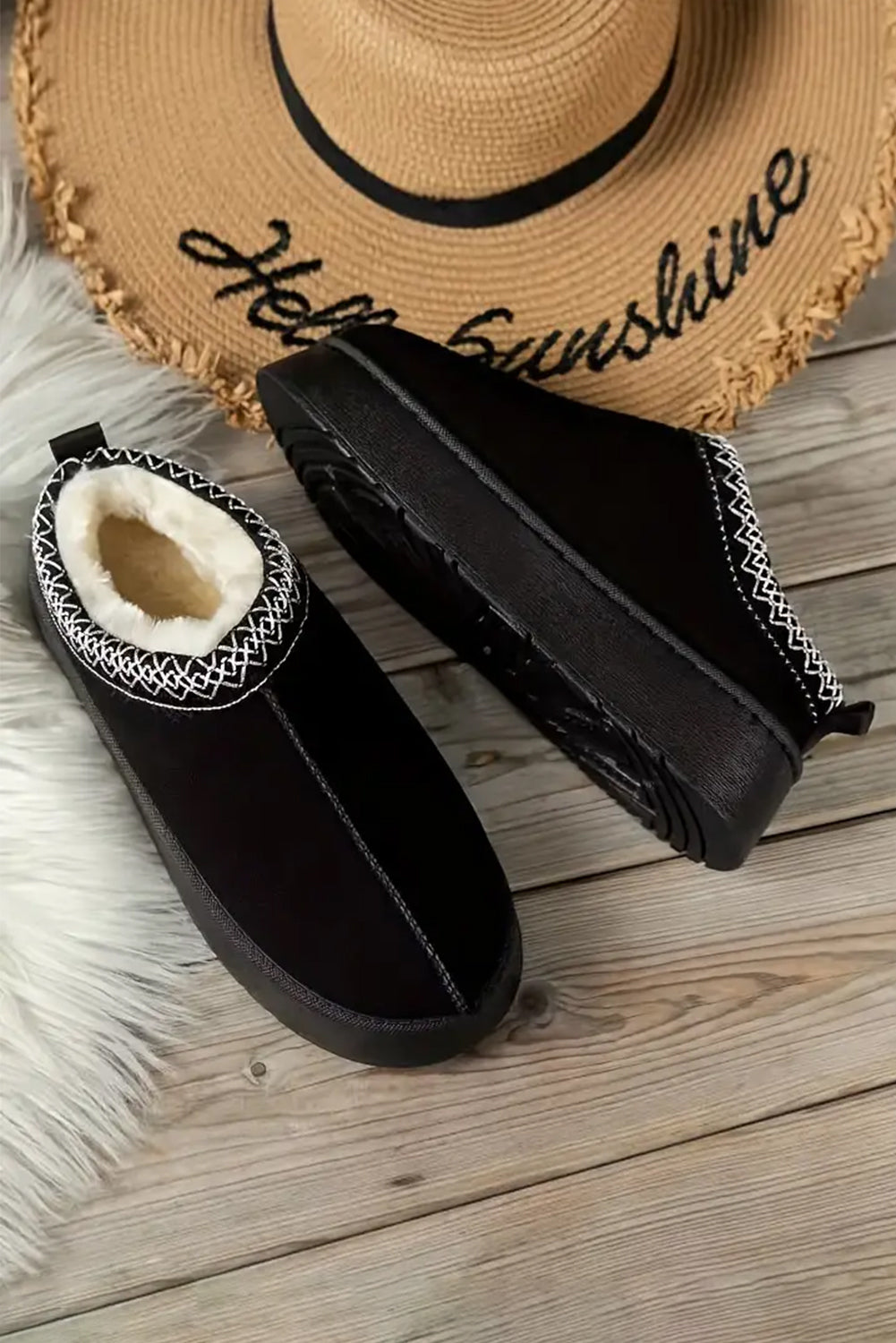 Sage Green Suede Contrast Print Plush Lined Snow Boots