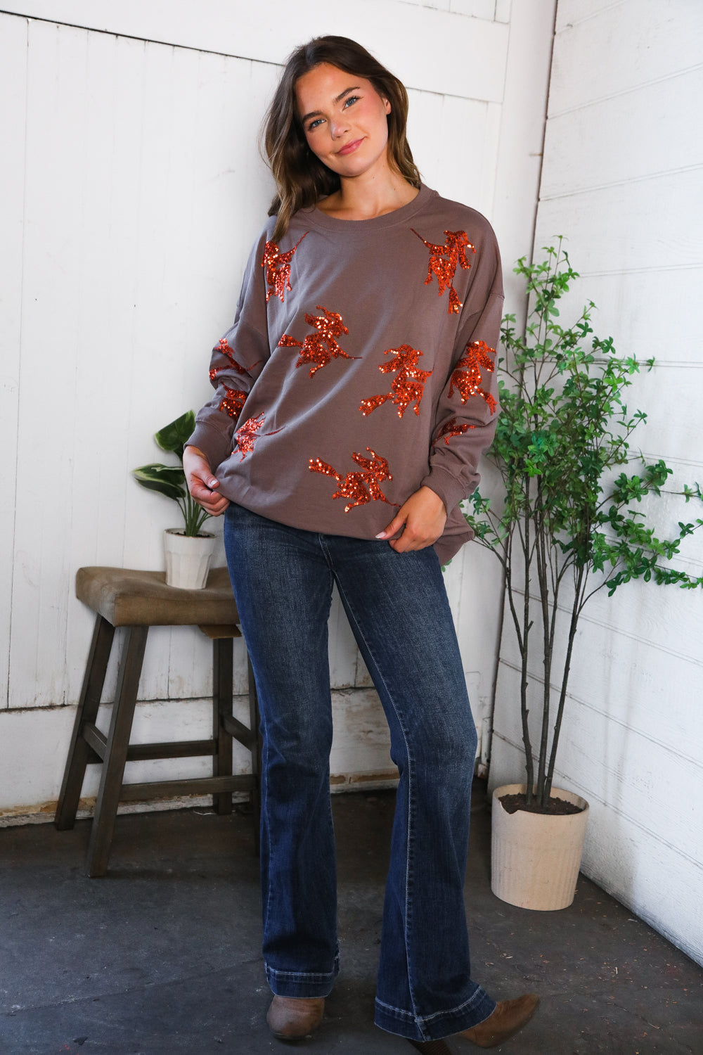 Sequins and Spells Spooky Pullover
