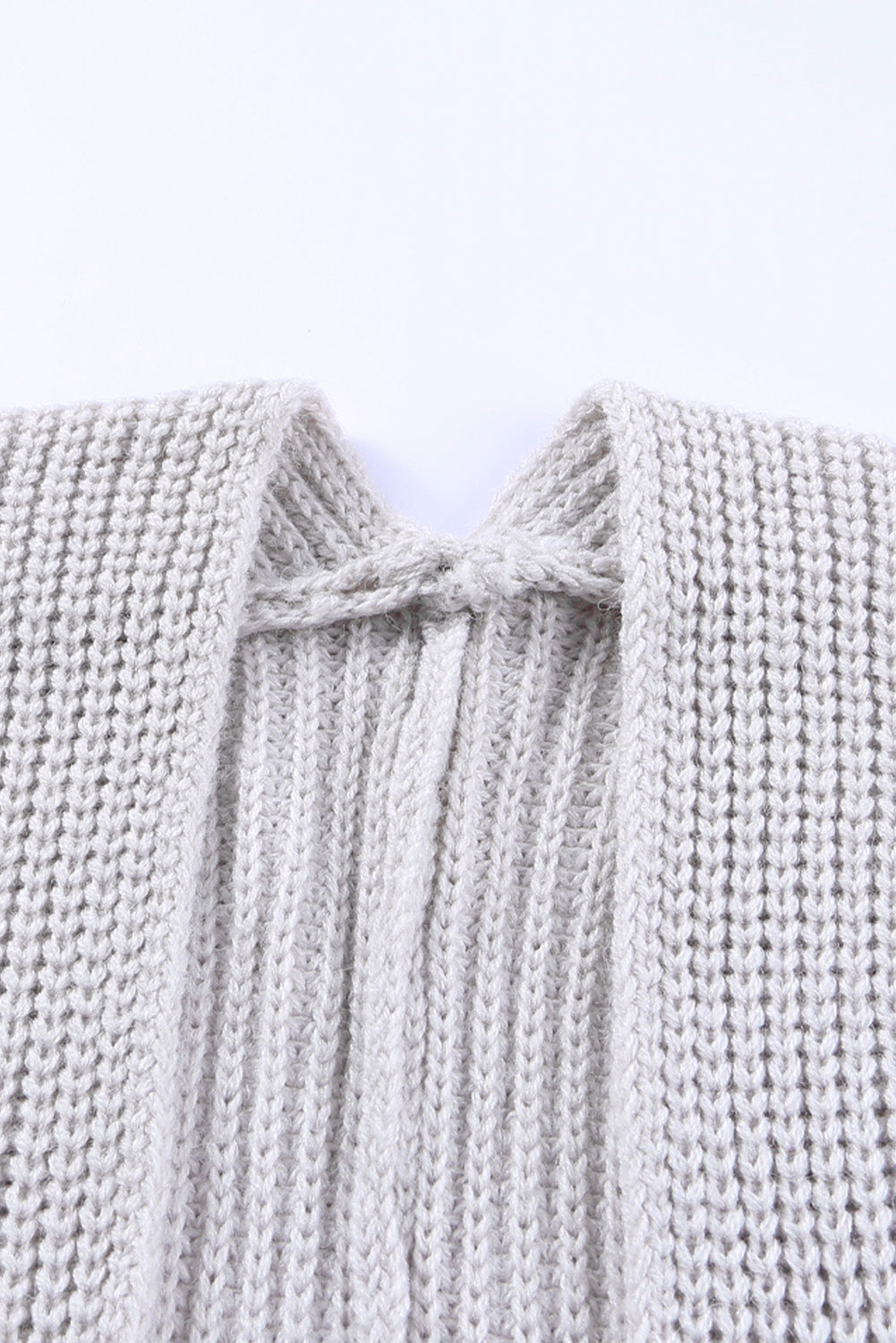 Khaki Oversized Fold Over Sleeve Sweater Cardigan