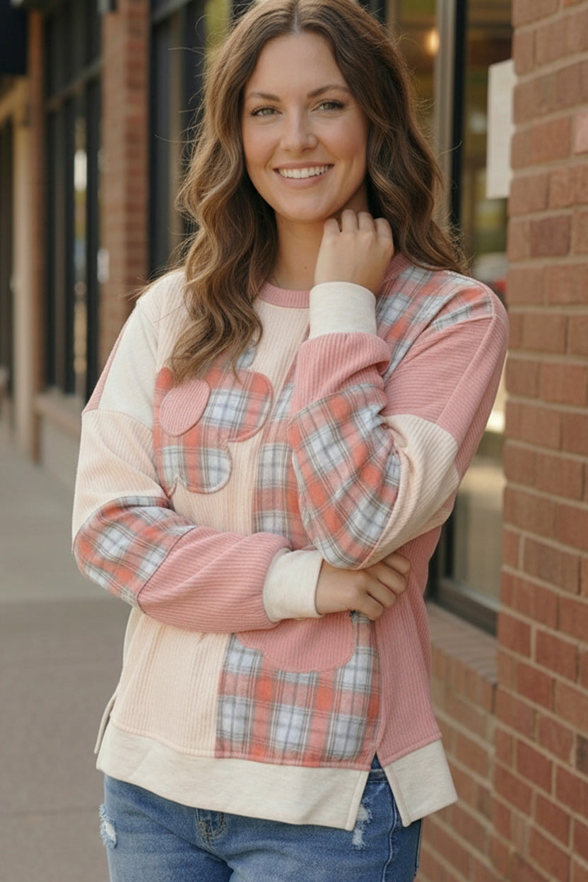 Pretty Prairie Patch Dusty Rose Pullover