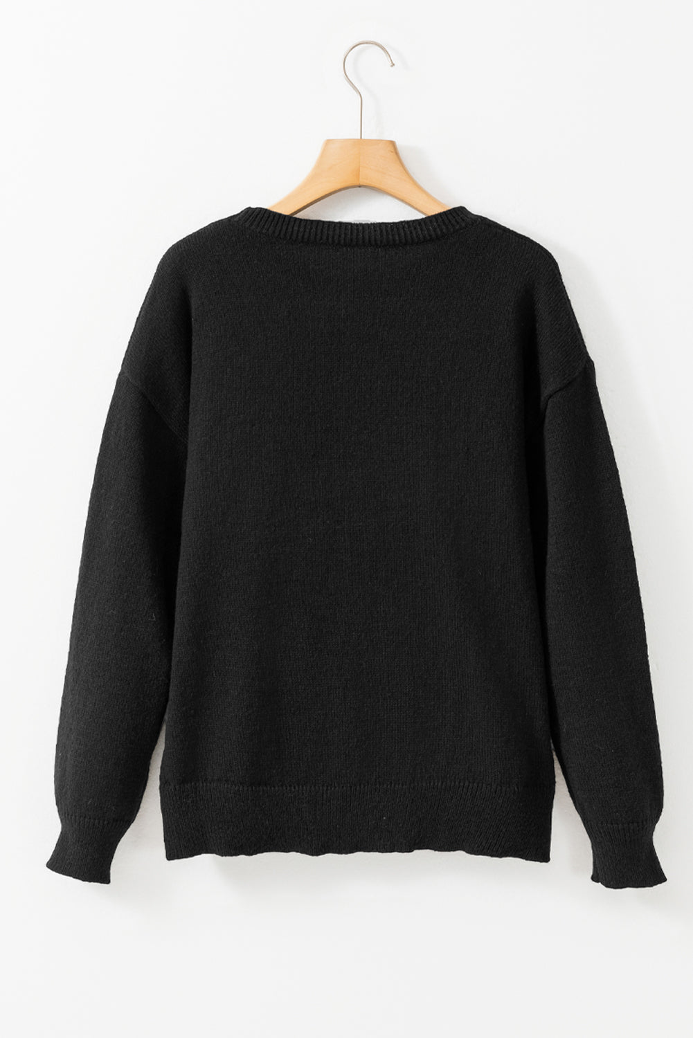 White Holly Jolly Round Neck Casual Sweater