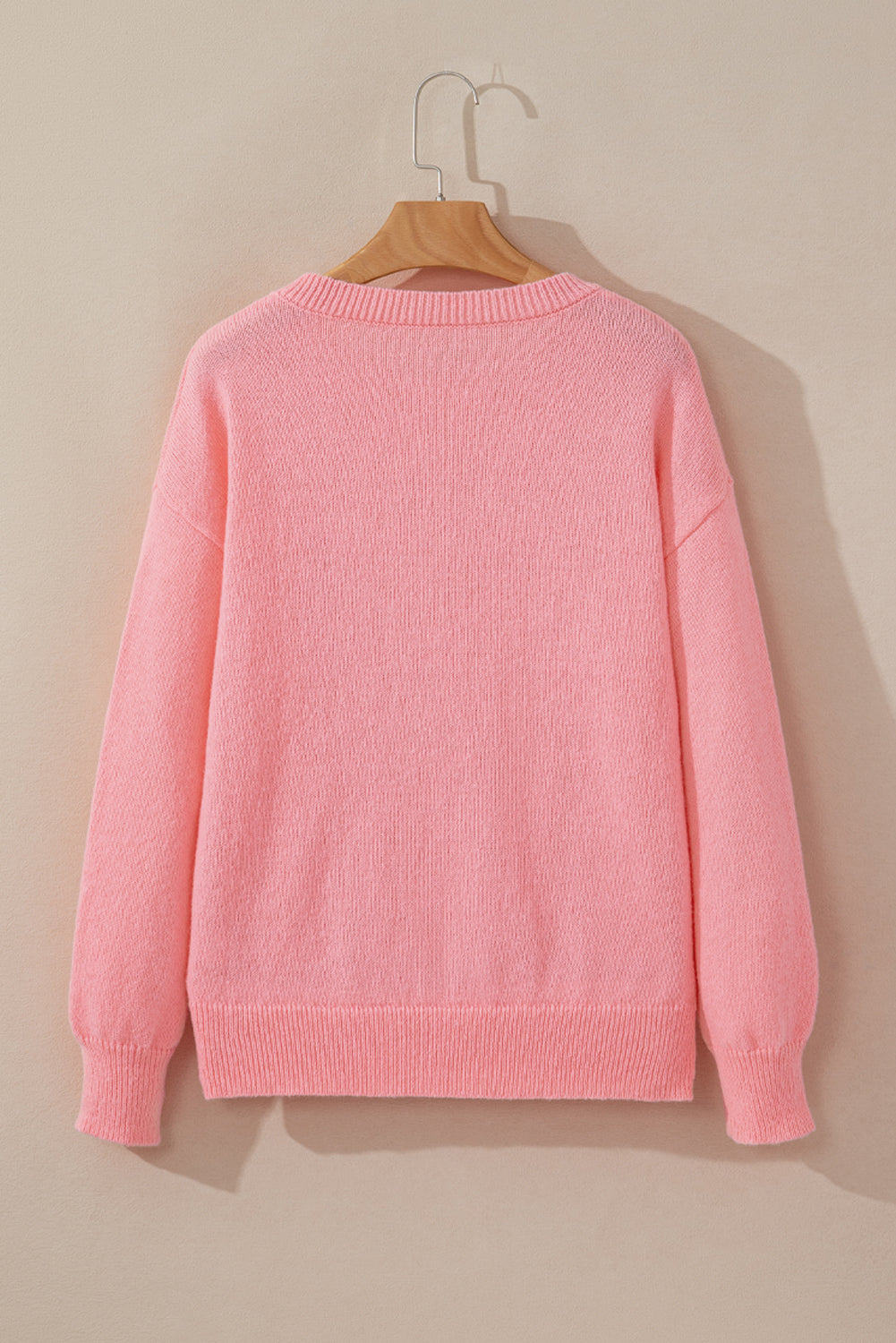 White Holly Jolly Round Neck Casual Sweater