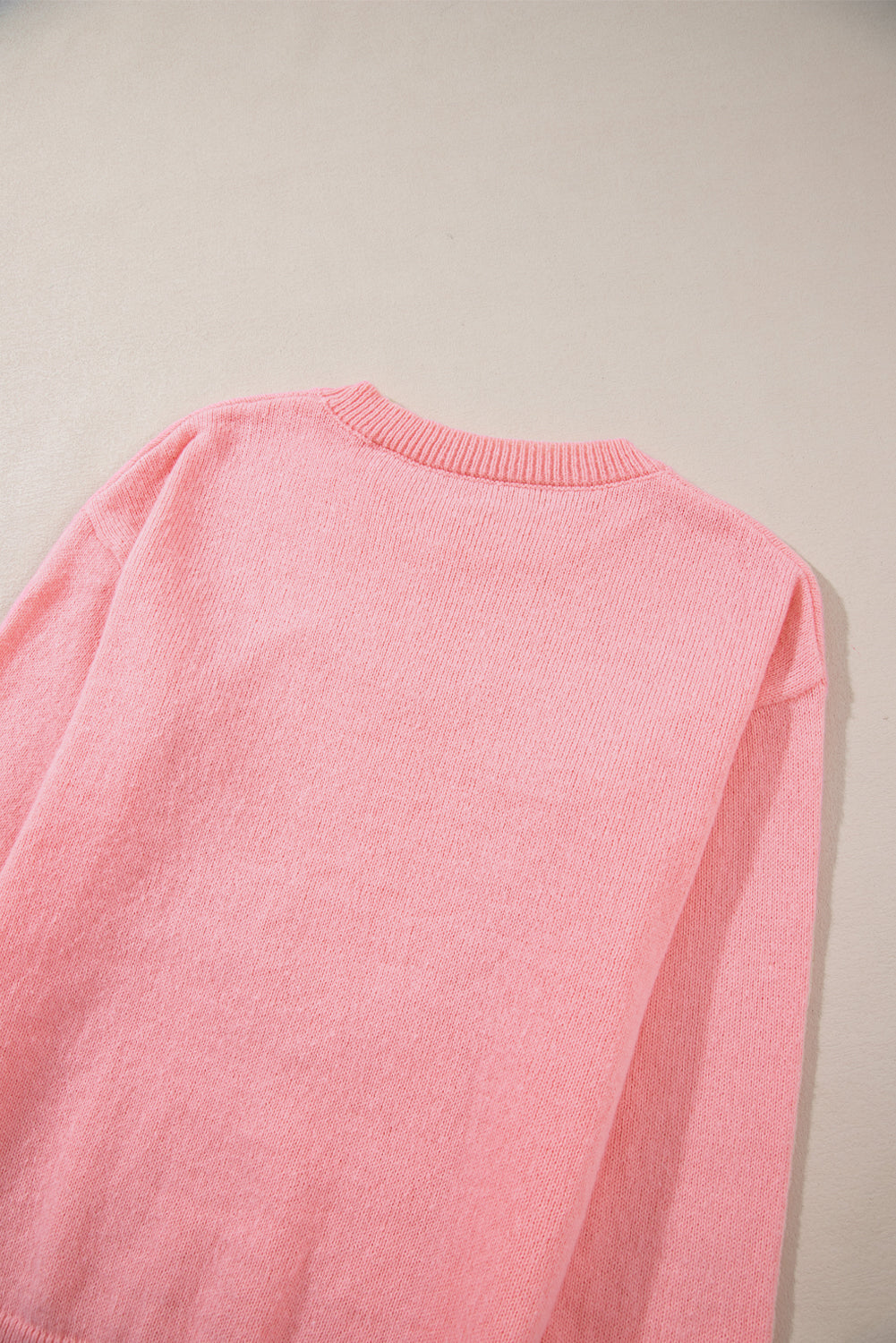 White Holly Jolly Round Neck Casual Sweater