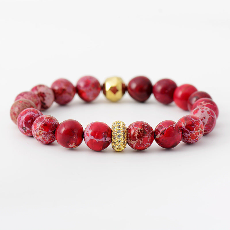 Natural Stone & Beaded Bracelet
