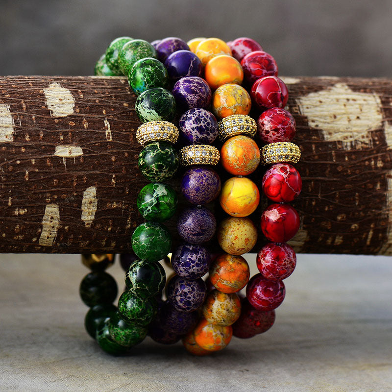 Natural Stone & Beaded Bracelet